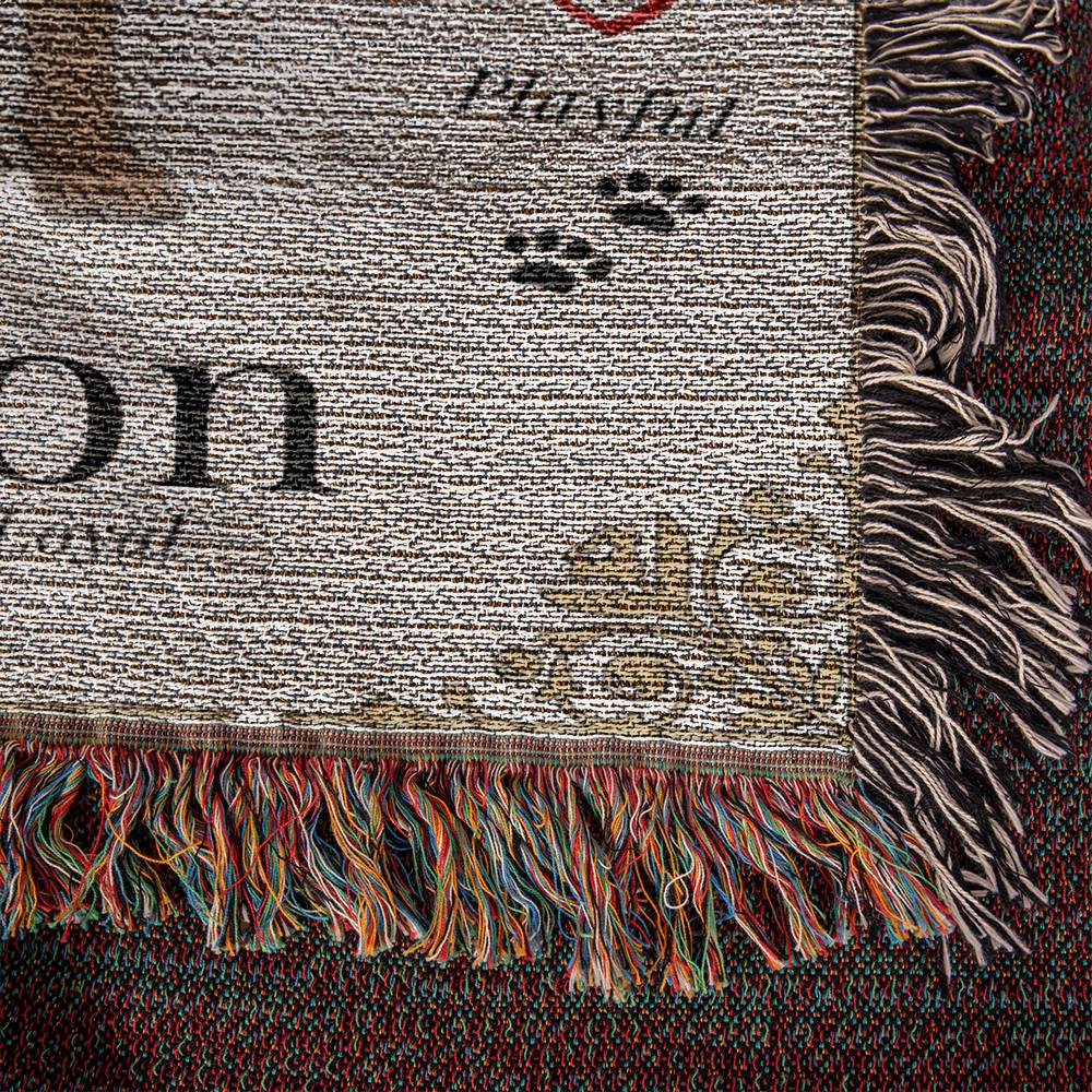 🐾 My Little Buddie Heirloom Woven Blanket – Labrador Retriever - Gold Frame