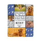 🐾 "Snuggle this blanket" Memorial - Sherpa Blanket - Personalized name and photos