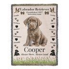 🐾 Woven Blanket – Labrador Retriever - Hunter