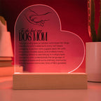 🐾To the Best Dog Mom -Acrylic Heart Plaque