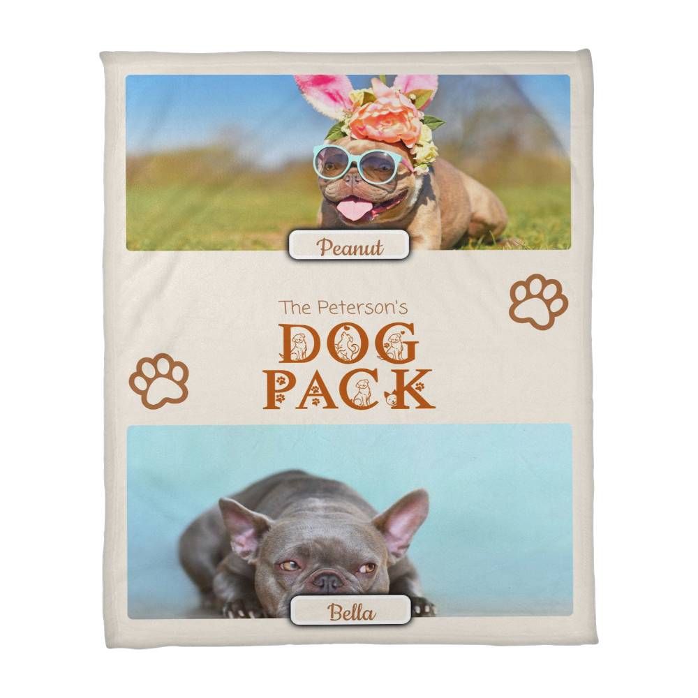 🐾 Dog Pack Fleece Blanket — Celebrate Your Whole Canine Family