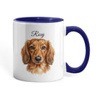 "Loved by a Dachshund" Water Color Pet Portrait Coffee Mug