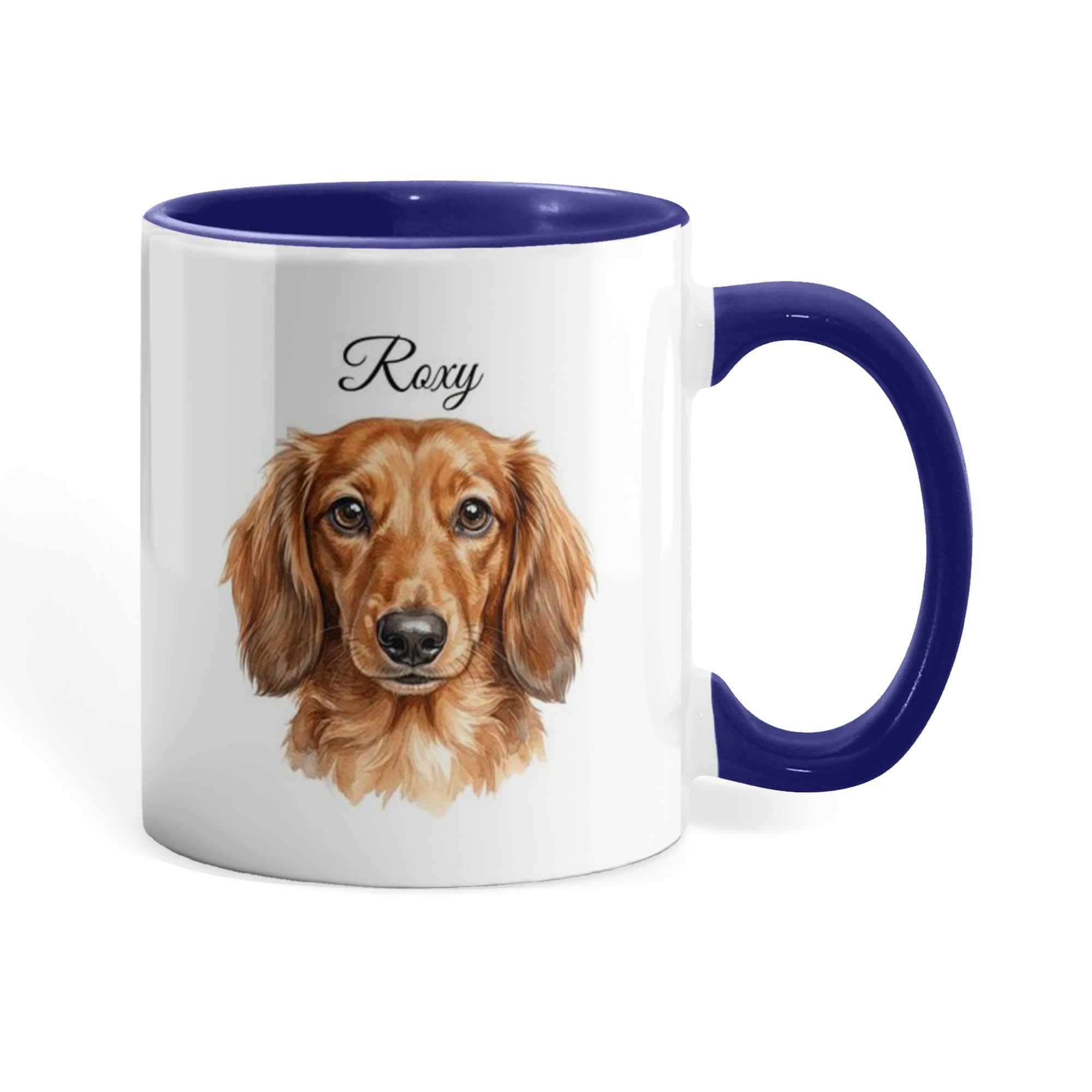 "Loved by a Dachshund" Water Color Pet Portrait Coffee Mug