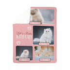 🐾  "Life is better with Cats" Personalized Photo Collage - sherpa blanket