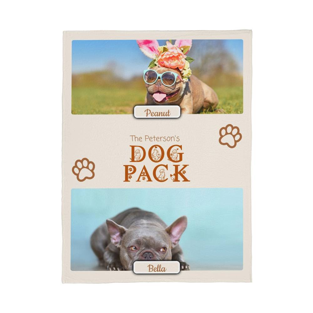 🐾 Dog Pack Fleece Blanket — Celebrate Your Whole Canine Family
