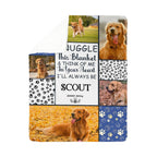 🐾 "Snuggle this blanket" Memorial - Sherpa Blanket - Personalized name and photos