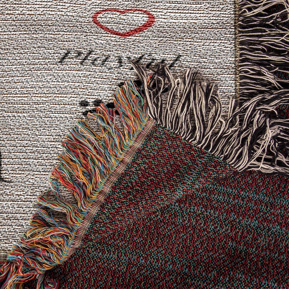 🐾 My Little Buddie Heirloom Woven Blanket – Labrador Retriever - Gold Frame