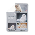 🐾  "Life is better with Cats" Personalized Photo Collage - sherpa blanket