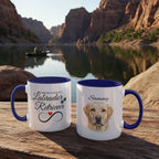 "Proudly Loved by my Labrador Retriever" Water Color Pet Portrait Coffee Mug