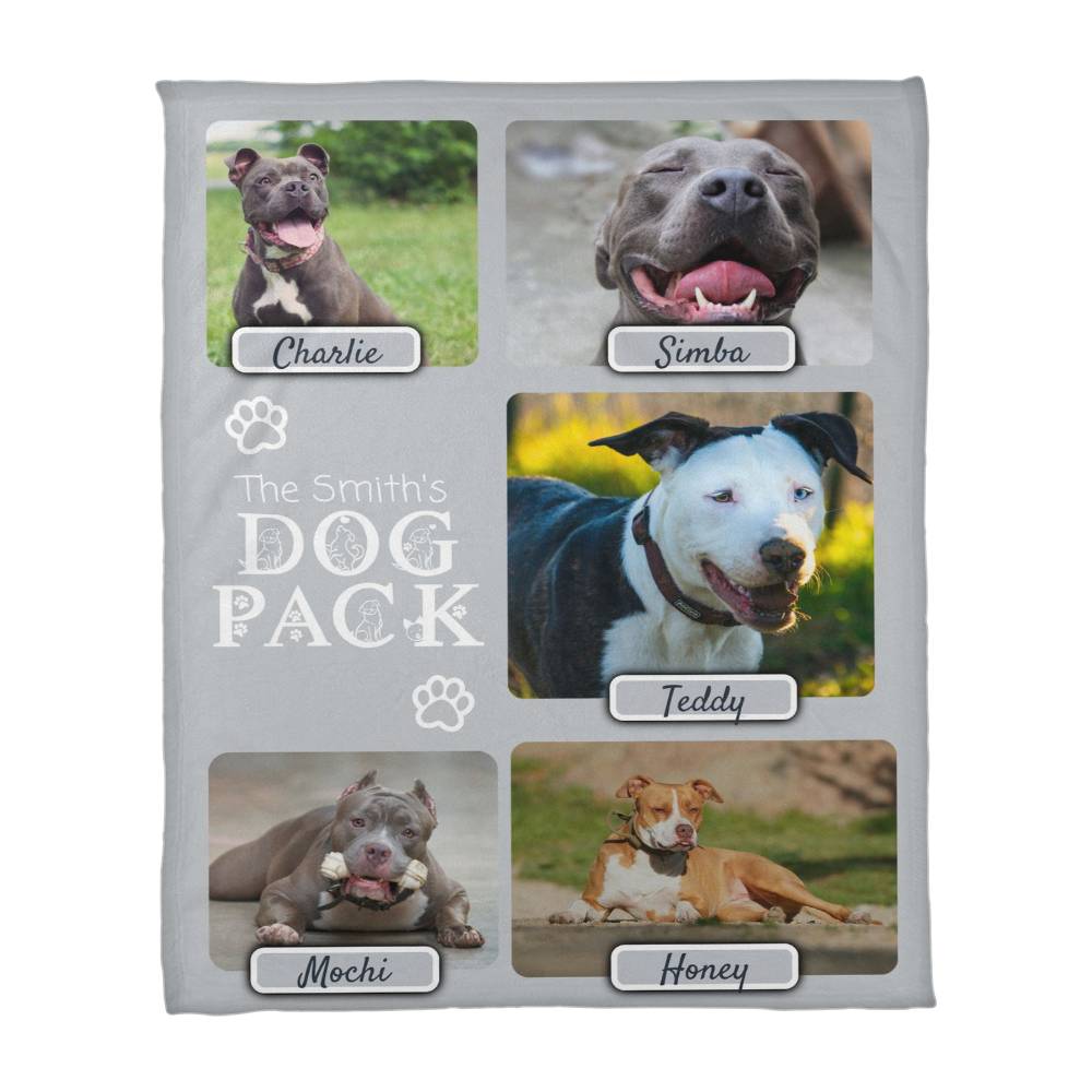 🐾 Dog Pack Fleece Blanket — Celebrate Your Whole Canine Family