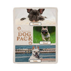 "Dog Pack" Personalized Photo Collage Sherpa Blanket - Multi-Dog Gift