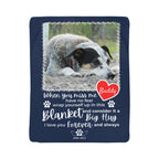 "When You Miss Me" - Pet Memorial Sherpa Blanket - Personalized Name and Picture