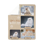 🐾  "Life is better with Cats" Personalized Photo Collage - sherpa blanket