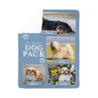 "Dog Pack" Personalized Photo Collage Sherpa Blanket - Multi-Dog Gift