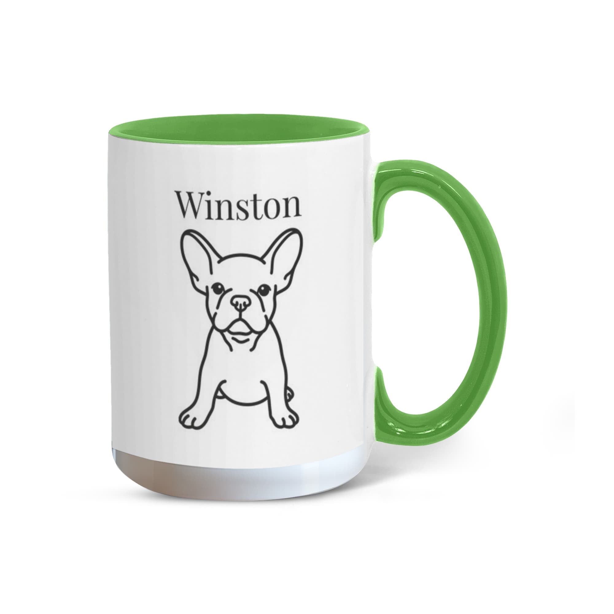 "Loved by a French Bulldog" Line Drawn Pet Portrait Coffee Mug