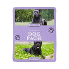 "Dog Pack" Personalized Photo Collage Sherpa Blanket - Multi-Dog Gift