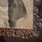 Custom Pet Portrait Heirloom Woven Blanket - Personalized Dog Photo Blanket
