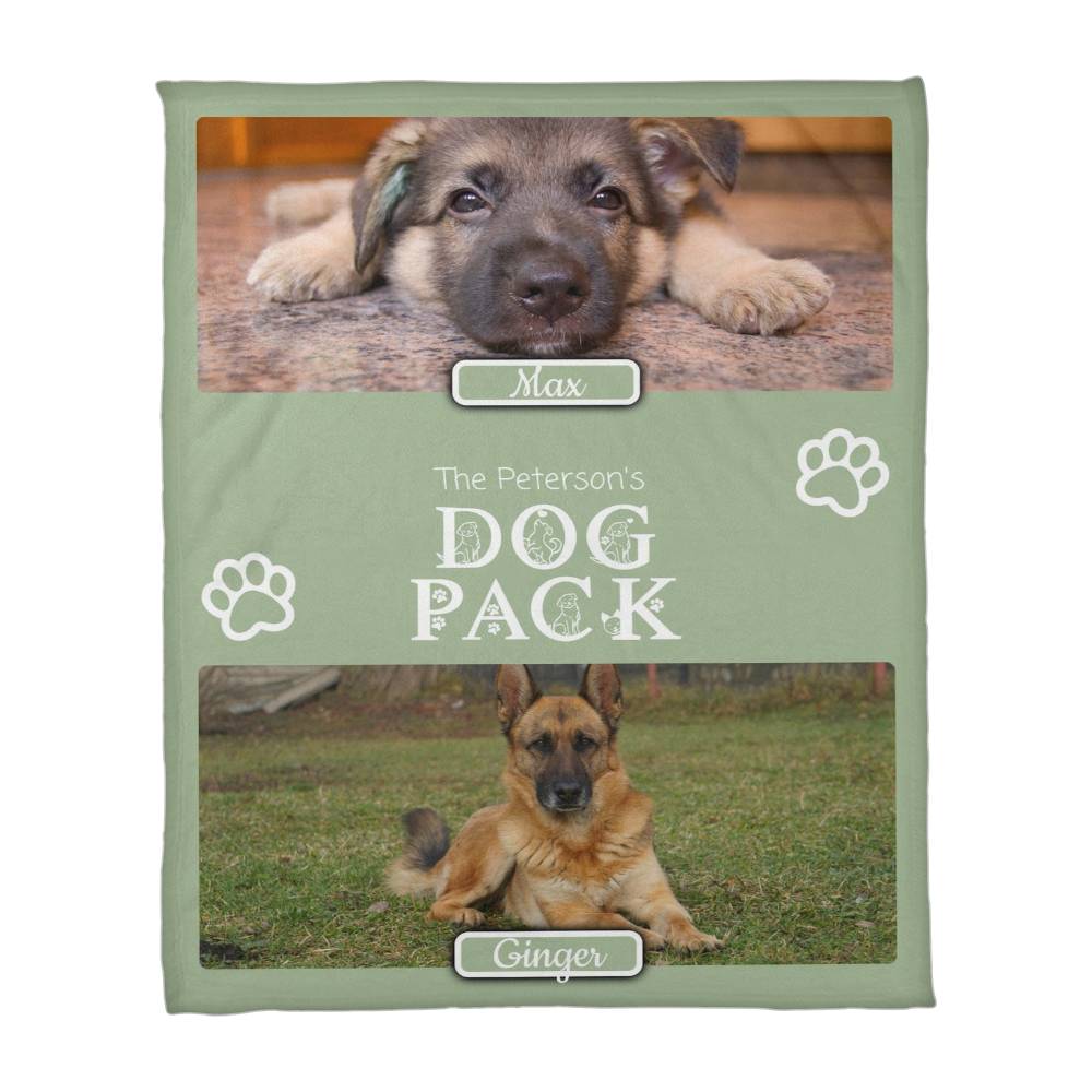 🐾 Dog Pack Fleece Blanket — Celebrate Your Whole Canine Family