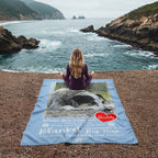 "When You Miss Me" - Pet Memorial Fleece Blanket - Personalized Name and Picture