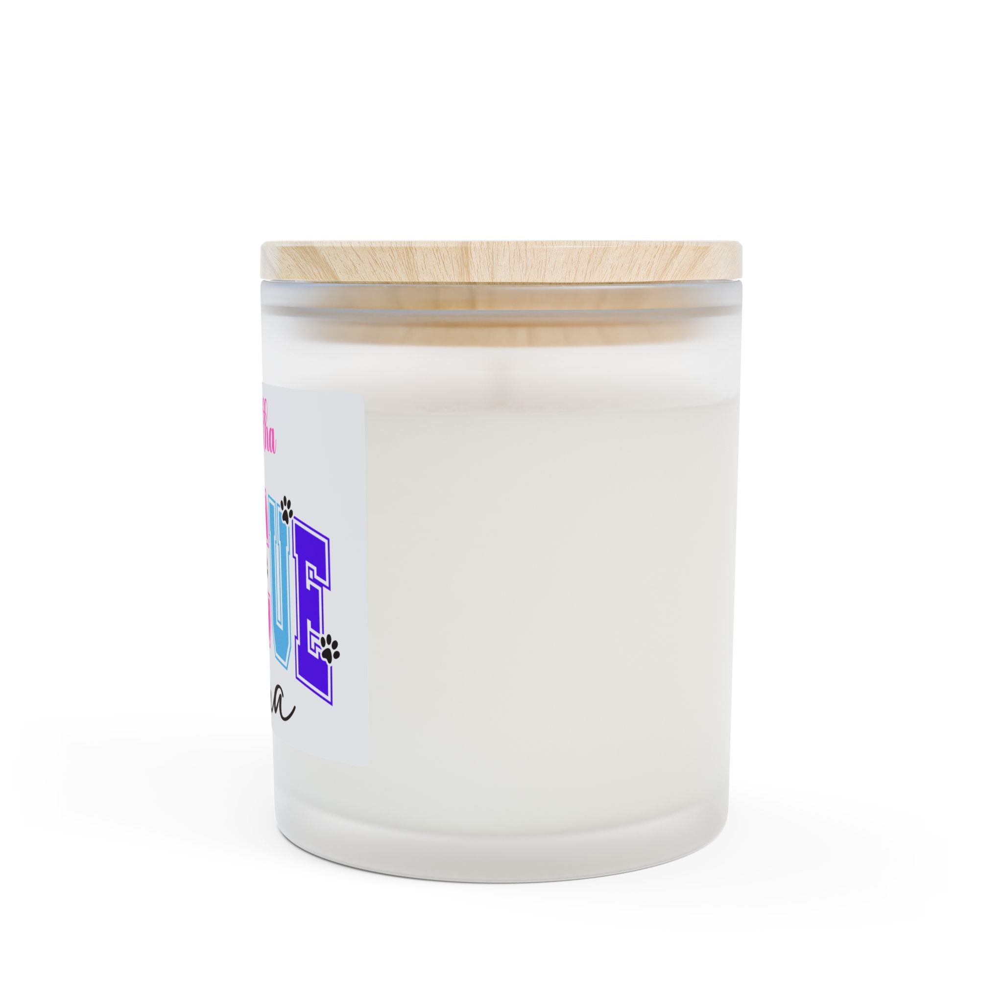 Rescue Mama Personalized Frosted Glass Candle – Wooden Wick | 9 Scents
